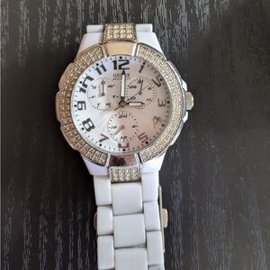 Guess White and Silver Women's Watch